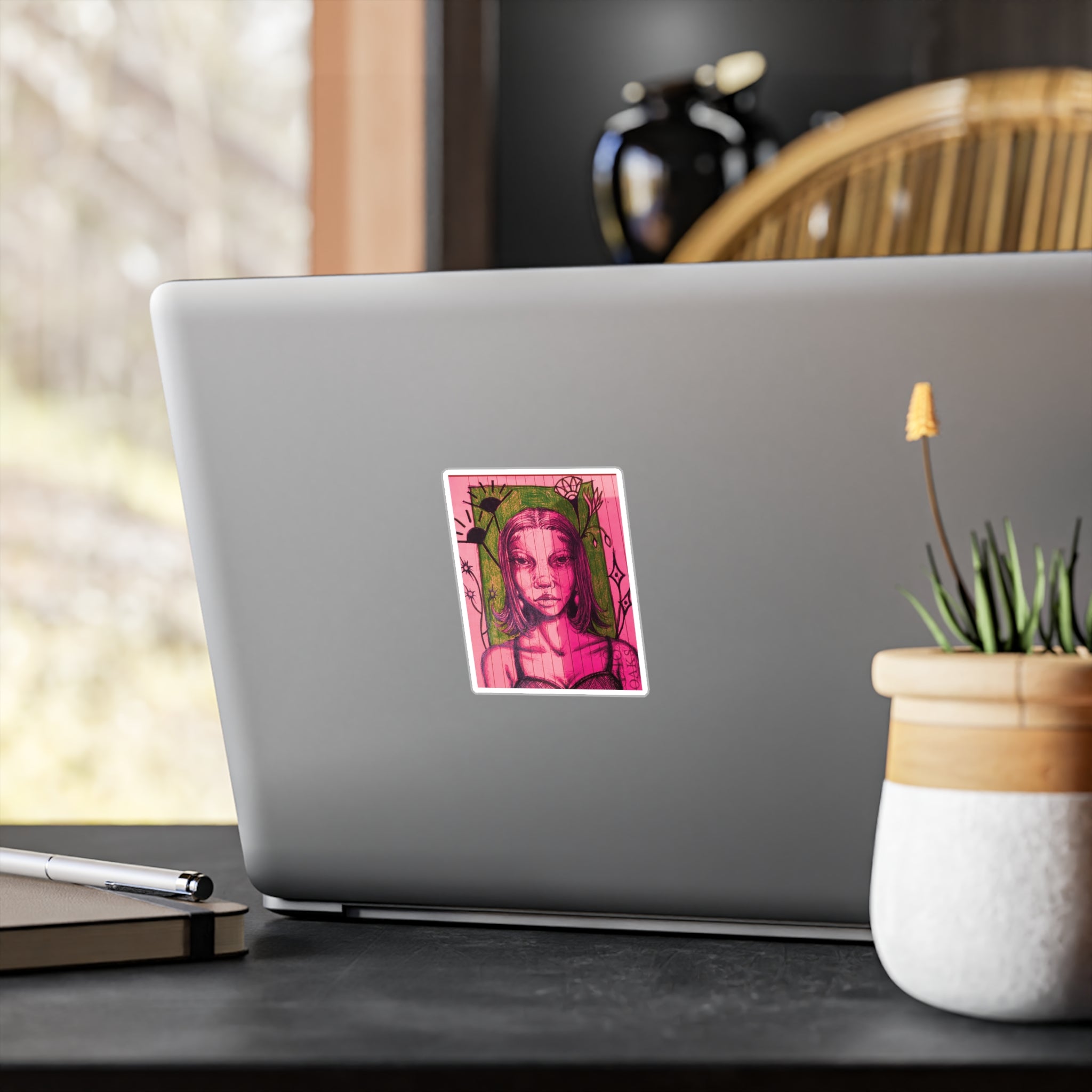 Pink Girl Sticker